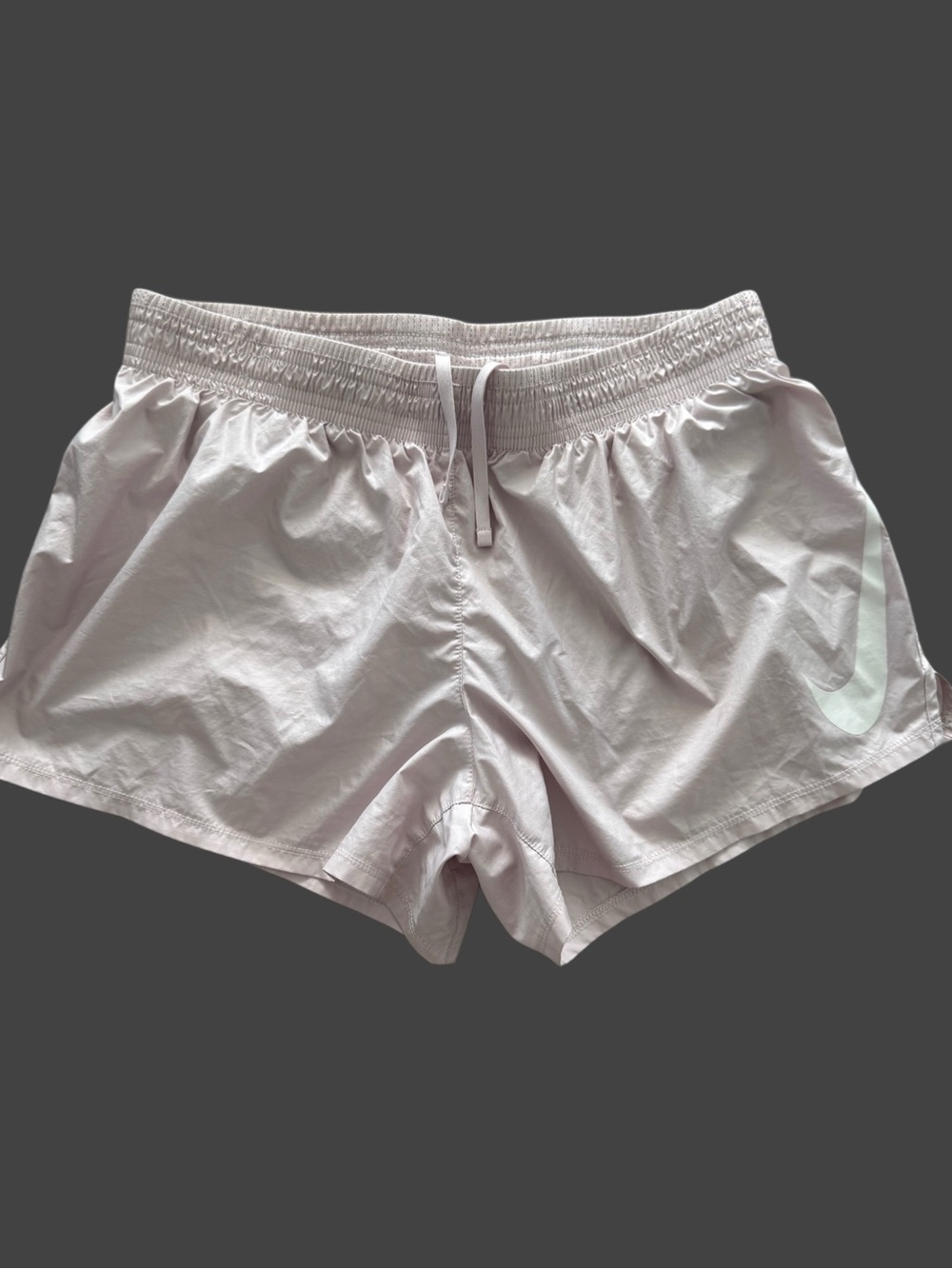 Nike Women's Pale Pink Athletic Shorts with Drawstring